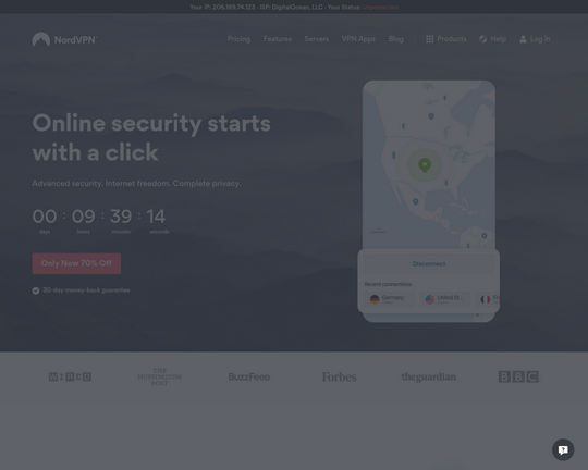 Nord VPN la red de nube privada virtual (VPN)